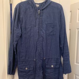 Kenar 100% linen light jacket with hoodie